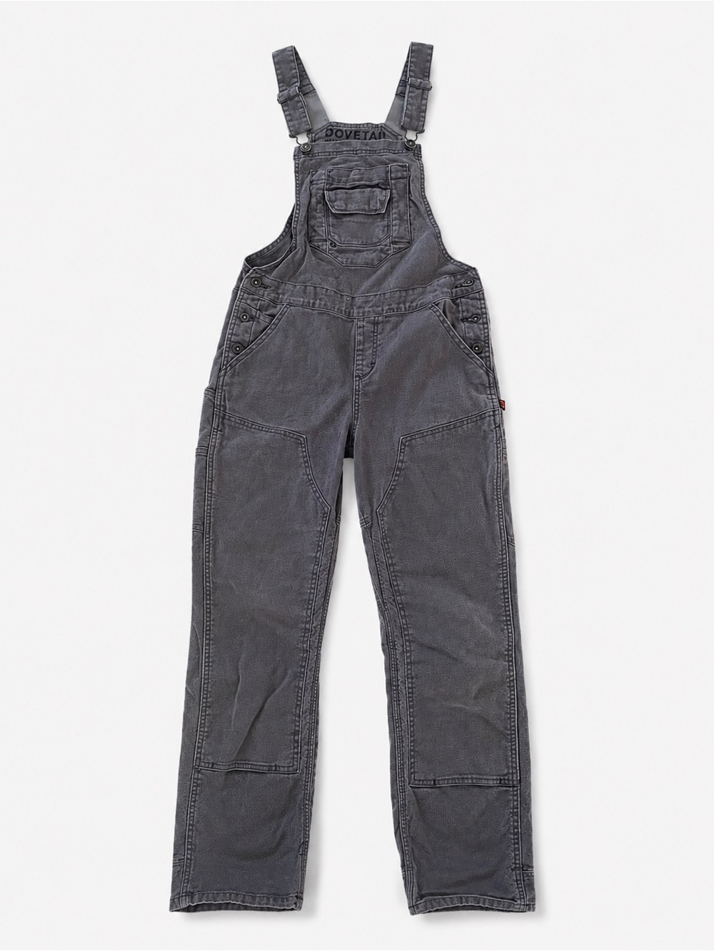 Dovetail Workwear Women’s Size 6 Charcoal Gray Canvas Overalls Double Knee